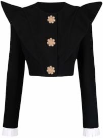 Shop Andrew Gn pointed shoulder cropped jacket with Express Delivery - at Farfetch