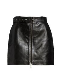 Shop Anine Bing Ana Leather Belted Miniskirt at Saks Fifth Avenue