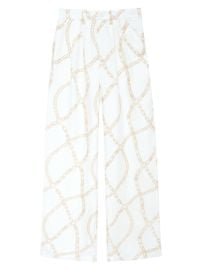 Shop Anine Bing Carrie Chain-Link Printed Wide-Leg Pants at Saks Fifth Avenue