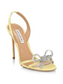 Shop Aquazzura Babe Satin Slingback Sandals at Saks Fifth Avenue