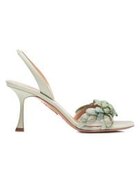 Shop Aquazzura Galactic Flower Slingback Sandals at Saks Fifth Avenue