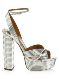 Shop Aquazzura Sundance Metallic Platform Sandals at Saks Fifth Avenue