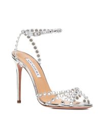 Shop Aquazzura Tequila Crystal-Embellished Sandals at Saks Fifth Avenue