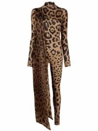 Shop Atu Body Couture leopard-print bodycon jumpsuit with Express Delivery - at Farfetch