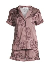 Shop Averie Sleep Two-Piece Tiger Sketch Shorts Pajama Set at Saks Fifth Avenue