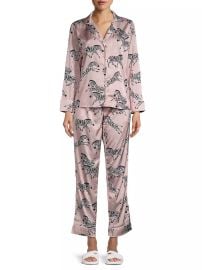 Shop Averie Sleep Two-Piece Zebra Print Pajama Set at Saks Fifth Avenue