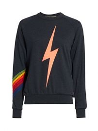 Shop Aviator Nation Bolt Stitch Chevron Sweatshirt at Saks Fifth Avenue