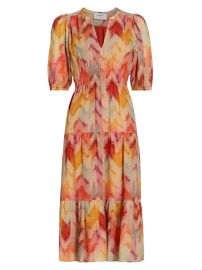 Shop BASH Anissa Chevron Midi-Dress at Saks Fifth Avenue