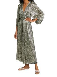 Shop BASH Celie Metallic Leopard Maxi Dress at Saks Fifth Avenue