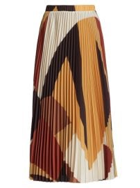 WornOnTV: Hope’s rust brown tank top and colorblock pleated skirt on ...