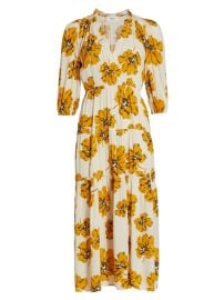 Shop BASH Kory Floral-Print Midi-Dress at Saks Fifth Avenue