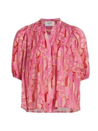 Shop BASH Teodor Smocked Cotton-Blend Shirt at Saks Fifth Avenue