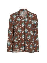 Shop BATSHEVA Floral-Print Pajama Top at Saks Fifth Avenue