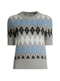 Shop BOSS Argyle Short Sleeve Sweater at Saks Fifth Avenue