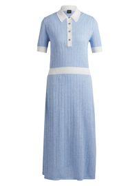 Shop BOSS Linen-Blend Dress with Button Placket at Saks Fifth Avenue