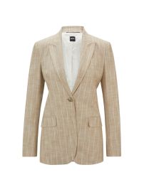 Shop BOSS Regular-Fit Jacket in Pinstripe Material with Signature Lining at Saks Fifth Avenue