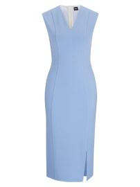 Shop BOSS Sleeveless V-Neck Dress at Saks Fifth Avenue