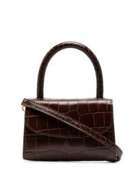 Shop BY FAR Nutella crocodile-embossed mini bag with Express Delivery - at Farfetch