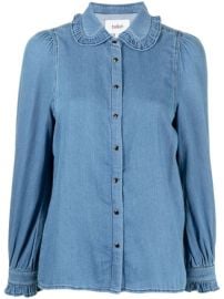 Shop BaampSh Lila frilled-edge denim shirt with Express Delivery - at Farfetch