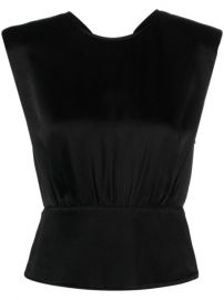 Shop BaampSh Nao V-back satin blouse with Express Delivery - at Farfetch