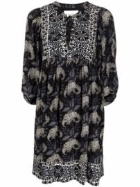 Shop BaampSh floral-print tie-front dress with Express Delivery - at Farfetch