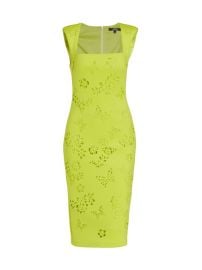 Shop Badgley Mischka Laser Cutout Sheath Dress at Saks Fifth Avenue