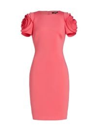 Shop Badgley Mischka Rosette Cocktail Dress at Saks Fifth Avenue