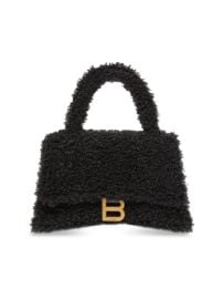 Shop Balenciaga Furry Hourglass Small Handbag With Strap at Saks Fifth Avenue