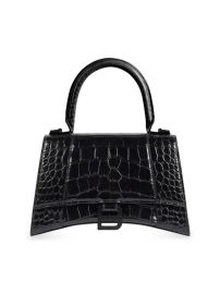 Shop Balenciaga Hourglass Small Handbag Crocodile Embossed at Saks Fifth Avenue