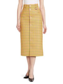 Shop Balenciaga Plaid Wool Midi Pencil Skirt at Saks Fifth Avenue