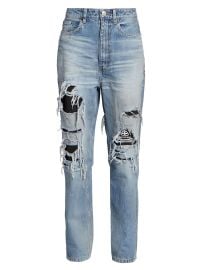 Shop Balenciaga Ripped Logo Lined Jeans at Saks Fifth Avenue