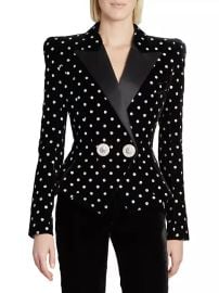 Shop Balmain Dotted Velvet Jacket at Saks Fifth Avenue