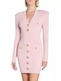 Shop Balmain Knit Body-Con Minidress at Saks Fifth Avenue