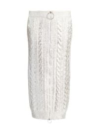 Shop Balmain Metallic Cable Knit Maxi-Skirt at Saks Fifth Avenue