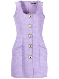 Shop Balmain button-embellished tweed dress with Express Delivery - at Farfetch