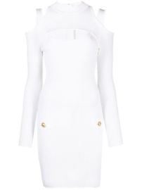 Shop Balmain cut-out rib-knit dress with Express Delivery - at Farfetch