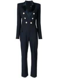 Shop Balmain double-breasted stretch jumpsuit with Express Delivery - at Farfetch