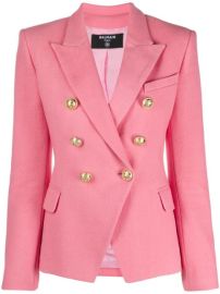 Shop Balmain double-breasted tailored blazer with Express Delivery - at Farfetch