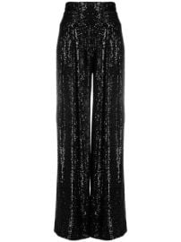 Shop Balmain high-waisted sequin trousers with Express Delivery - at Farfetch