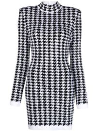 Shop Balmain houndstooth knit dress with Express Delivery - at Farfetch