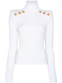 Shop Balmain ribbed turtleneck jumper with Express Delivery - at Farfetch