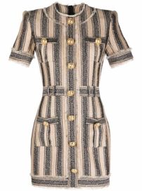 Shop Balmain stiped pique dress with Express Delivery - at Farfetch