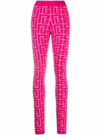 Shop Balmain x Barbie monogram-knit leggings with Express Delivery - at Farfetch