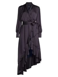 Shop Bardot Aaliyah Satin Wrap Midi-Dress at Saks Fifth Avenue