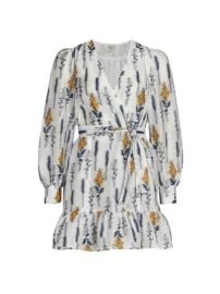 Shop Baum und Pferdgarten Annie Floral-Embroidered Flounce Wrap Dress at Saks Fifth Avenue