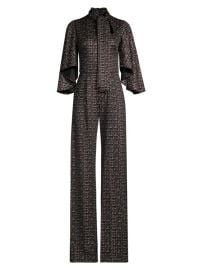 Shop Black Halo Coralia Tweed Ruffeld-Sleeve Jumpsuit at Saks Fifth Avenue