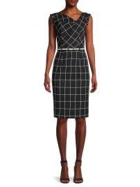 Shop Black Halo Jackie O Belted Sheath Dress up to 70 Off at Saks Fifth Avenue