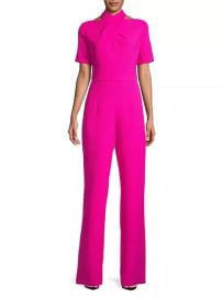 Shop Black Halo Mercer Halterneck Wide-Leg Jumpsuit at Saks Fifth Avenue