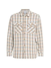 Shop Blue Sky Inn Checked Boucl Wool-Blend Button-Front Shirt at Saks Fifth Avenue