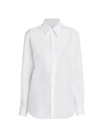 Shop Bottega Veneta Compact Cotton Poplin Button-Down Shirt at Saks Fifth Avenue